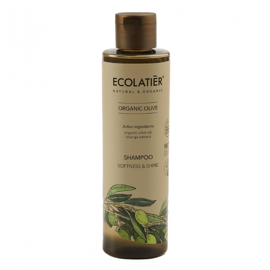 ECOLATIER ORGANIC minkštinamasis šampūnas suteikiantis žvilgesio ALYVMEDIS, 250 ml