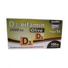 Vitaminas D3 Olive(Extra Virgin alyvuogių aliejaus pagrindu) 3000 TV 100 kaps. 75 µg(1 dienoje 1500% RPN)