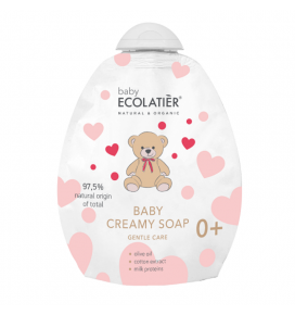 ECOLATIER BABY muilas kreminis, švelniai priežiūrai 0+, 250 ml (doy pack)