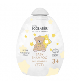 ECOLATIER BABY šampūnas lengvam iššukavimui, 2 in 1, 3+, 250 ml (doy pack)