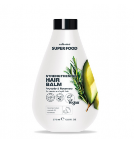 SUPER FOOD stiprinamasis balzamas silpniems ir lūžinėjantiems plaukams Avokadas ir rozmarinas, 370 ml
