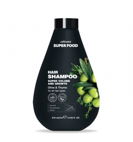 CAFE MIMI skatinantis augimą šampūnas visų tipų plaukams apimčiai Alyvmedis ir čiobrelis, 370 ml