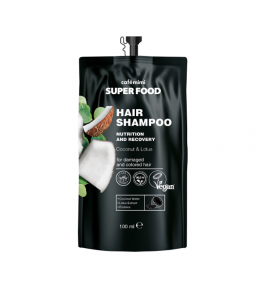 CAFE MIMI maitinamasis ir atstatomasis šampūnas pažeistiems ir dažytiems plaukams Kokosas ir lotosas, 100 ml