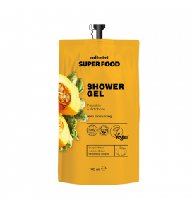 SUPER FOOD drėkinamoji dušo želė Moliūgas ir artišokas, 100 ml