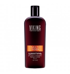 VIKING šampunas plaukams, barzdai ir kūnui, detoks 3 in 1 Multi-Tasker, 300 ml