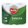 RUTA tualetinis popierius Selecta 3 sluoksnių baltas, 4 rulonai