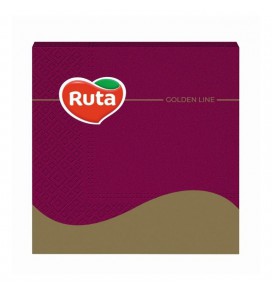 RUTA servetėlės 33х33cm 3 sluoksnių bordinės spalvos, 20 vnt