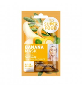 FITO SUPERFOOD kaukė veidui, švytinti oda, Bananai, 10 ml