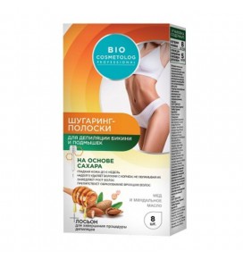 Bio Cosmetolog Professional depiliacinės cukraus juostelės bikini ir pažastų zona, 8 vnt.