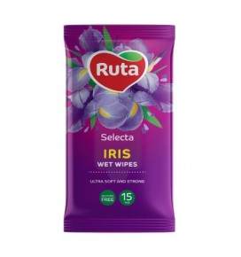 RUTA drėgnos servetėlės Selecta Iris 15 vnt.