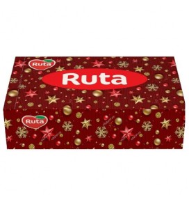 RUTA kosmetinės servetėlės 150l 2sl Kalėdinės mix
