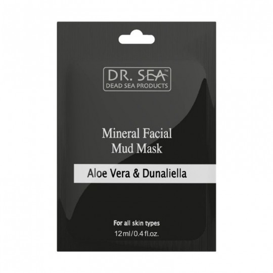Dr. Sea kaukė veidui purvo mineralinė Aloe Vera & Dunaliella, 12 ml