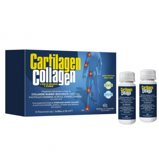 Maisto papildas Cartilagen Collagen jūrinio kolageno pagrindu (5000 mg) su N-acetilgliukozaminu, variu, cinku, biotinu ir vitaminais, 50 ml x N10