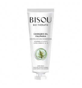 BISOU HAND skaistinantis ir drėkinantis rankų kremas CANNABIS OIL & PALMARIA,60 ml