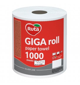RUTA popieriniai rankšluosčiai GIGA roll 2sl baltos 1.000l