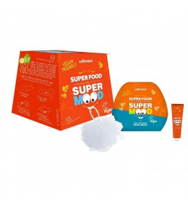 SUPER FOOD rinkinys Citrus Boom (dušo želė 100 ml; kremas rankoms 30 ml; kempinė)