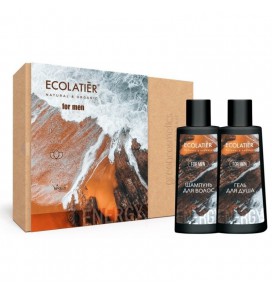 ECOLATIER rinkinys vyrams ENERGY (šampūnas 150ml+ dušo želė 150ml)