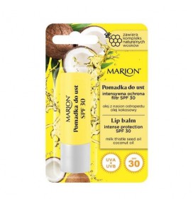 MARION lūpų balzamas SPF 30 su kokosų aliejumi apsauginis, 4.4 g