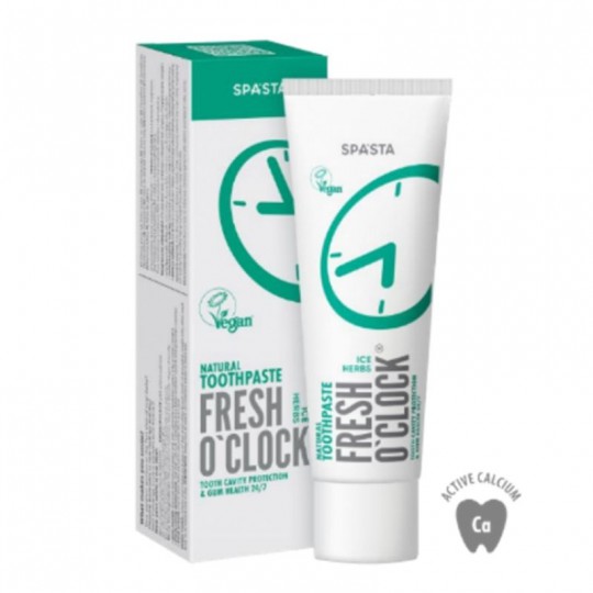 SPASTA Fresh o'clock dantų pasta nuo ėduonies ir dantenų apsauga 24/7, 90 ml