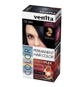 VENITA PLEX plaukų dažai 1.0 BLACK, 125 g