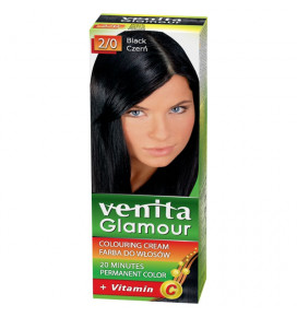 VENITA GLAMOUR plaukų dažai 2.0 BLACK,125 g