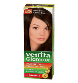 Venita Glamour plaukų dažai DARK BROWN,125 g