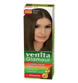 Venita Glamour plaukų dažai BROWN,125 g