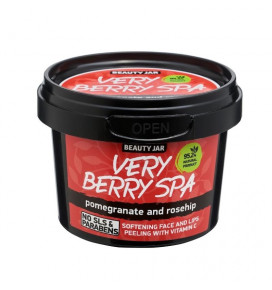 BEAUTY JAR minkštinamasis cukraus šveitiklis veidui ir lūpoms su vitaminu C Very Berry Spa, 120 g