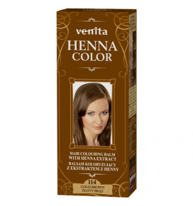 Venita Henna Color plaukų dažomasis žolelių balzamas su chna GOLD BROWN, 75 g