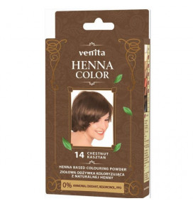 VENITA HENNA COLOR plaukų dažomasis žolelių balzamas su chna 14 CHESTNUT, 25 g