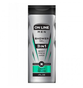 On Line dušo želė 3in1 kūno, veido, plaukų Men, 400 ml
