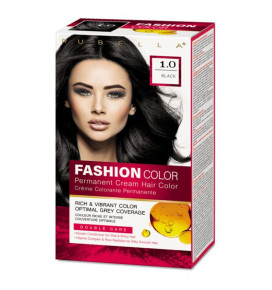 RUBELLA plaukų dažai Black 1.0 Fashion Color, 50x2 ml + 15 ml