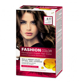 Fashion Color Rubella plaukų dažai Dark Chestnut 4.0, 2x50x15 ml
