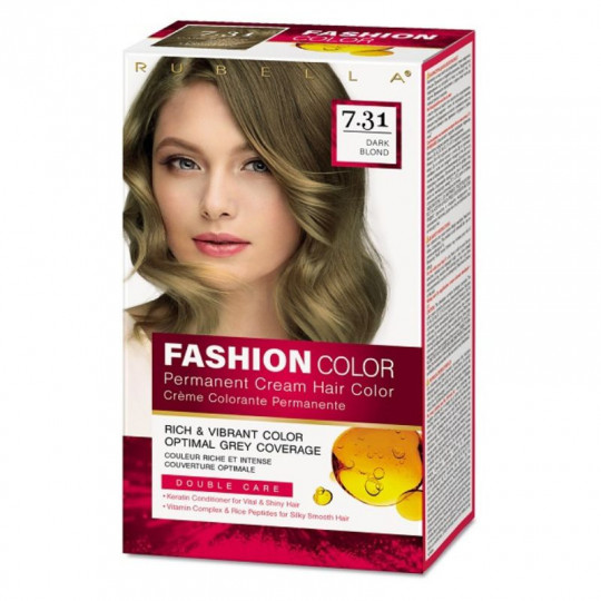 Fashion Color Rubella plaukų dažai Dark Blond 7.31, 2x50x15 ml
