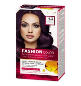 Fashion Color Rubella plaukų dažai Aubergine 4.2, 2x50x15 ml