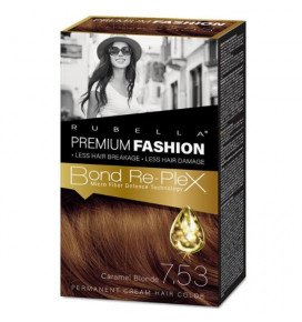 RUBELLA plaukų dažai Caramel Blond 7.53 Premium Fashion, 2x50 ml + 30 ml
