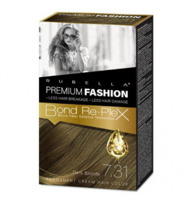 Premium Fashion Rubella plaukų dažai Dark Blond 7.31, 2x50x30 ml