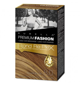 RUBELLA plaukų dažai Natural Blond 8.0 Premium Fashion, 2x50 ml + 30 ml