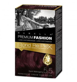 RUBELLA plaukų dažai Dark Mahogany 5.5 Premium Fashion, 2x50 ml + 30 ml