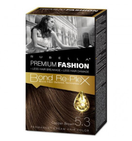 RUBELLA plaukų dažai Copper Brown 5.3 Premium Fashion, 2x50 ml + 30 ml
