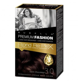 RUBELLA plaukų dažai Dark Chocolate 3.0 Premium Fashion, 2x50 ml + 30 ml