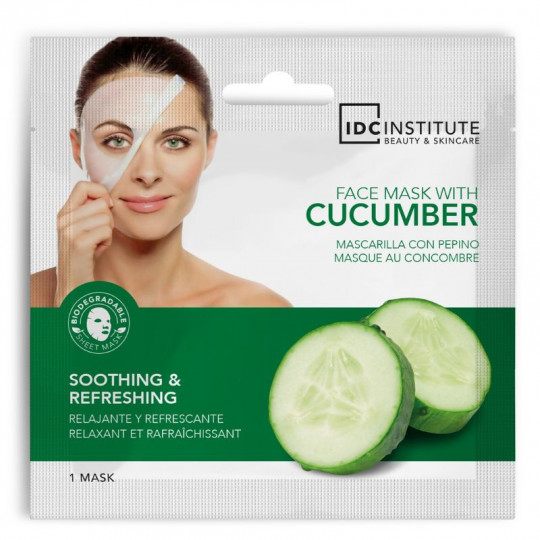 IDC INSTITUTE veido kaukė Cucumber raminanti gaivinanti, 22 g