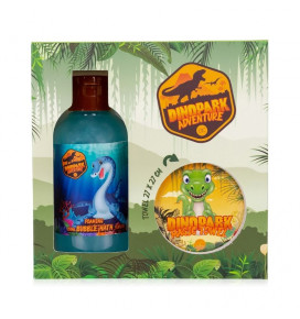 ACCENTRA vonios rinkinys Dinopark Adventure vonios putos, magiškas rankšluostukas, 150 ml