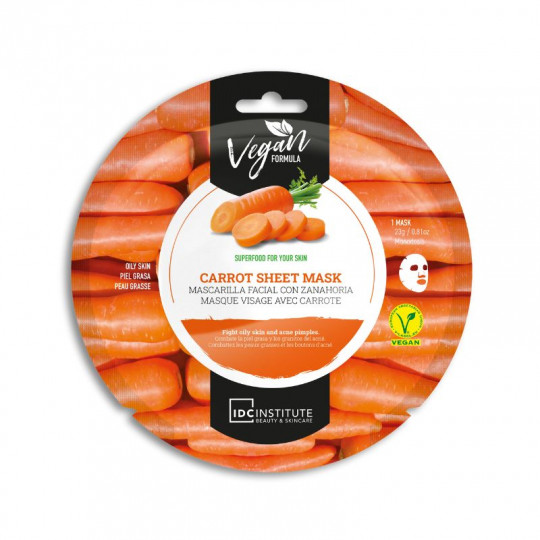 Vegan IDC Institute veido kaukė jautriai odai Carrot, 33 g