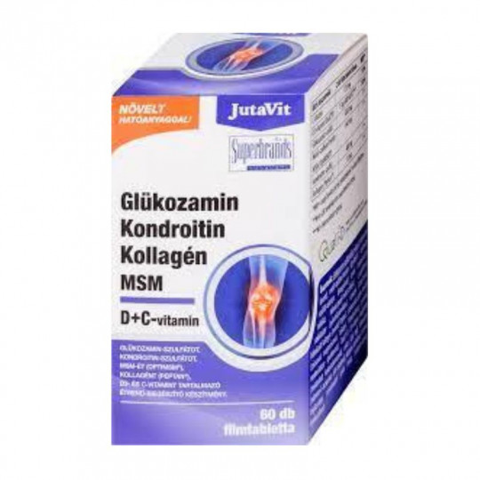 Gliukozaminas Chondroitinas Kolagenas MSM Vitaminas D + C, 60 tabl.