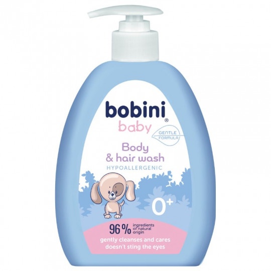 Bobini Kids kūno ir plaukų prausiklis 0+, 300 ml