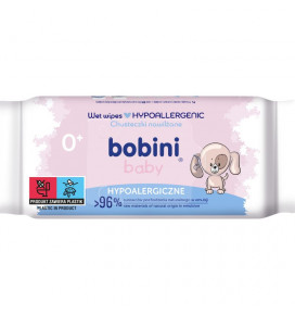 Bobini Baby drėgnos servetėlės hipoalerginės 0+, 60 vnt.