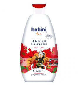 Bobini Fun Bubble vonios putos ir kūno prausiklis Avietė, 500 ml