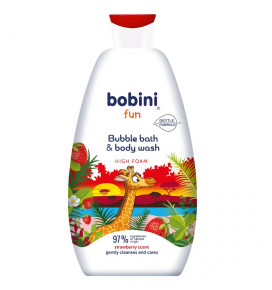 Bobini Fun Bubble vonios putos ir kūno prausiklis Braškių, 500 ml