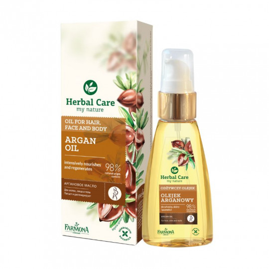 Herbal Care serumas veidui, kūnui ir plaukams maitinamasis Argan Oil, 55 ml Farmona